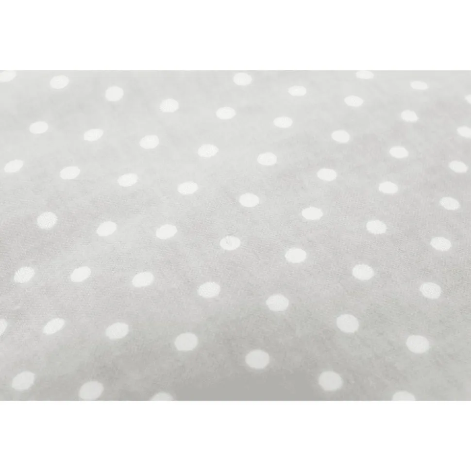 Coussin d'allaitement microbille gris pois blanc