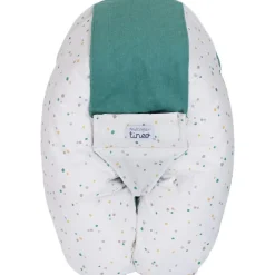 Coussin d'allaitement multirelax eponge - microfibre pois / vert
