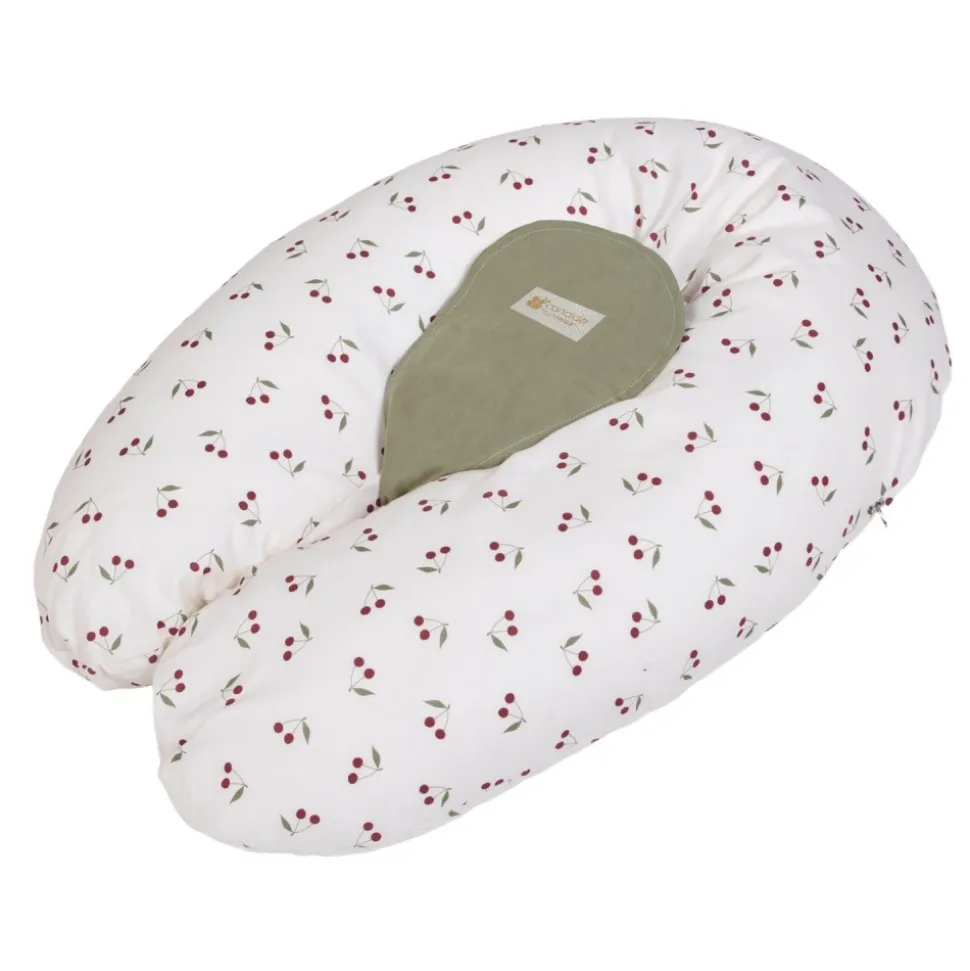 Coussin d'allaitement multirelax+ polyester coton cerises