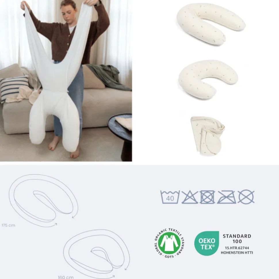 Coussin d'allaitement twisty 2 en 1 sweety cream