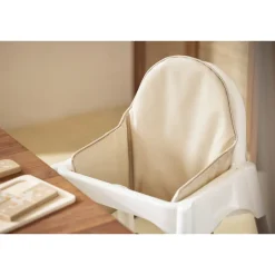 Coussin d’assise chaise bébé nougat