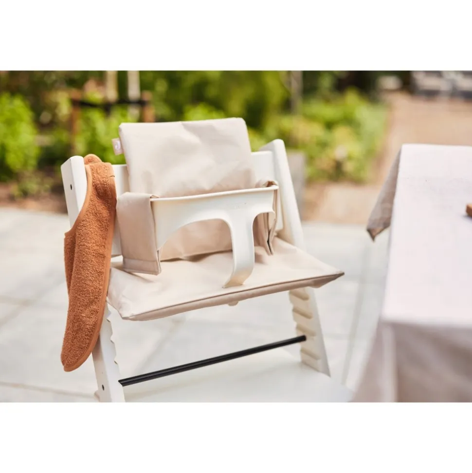 Coussin d’assise chaise haute bébé nougat