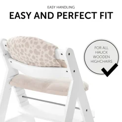 Coussin de chaise haute select muslin leo natural