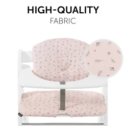 Coussin de chaise haute select jersey flowers rose