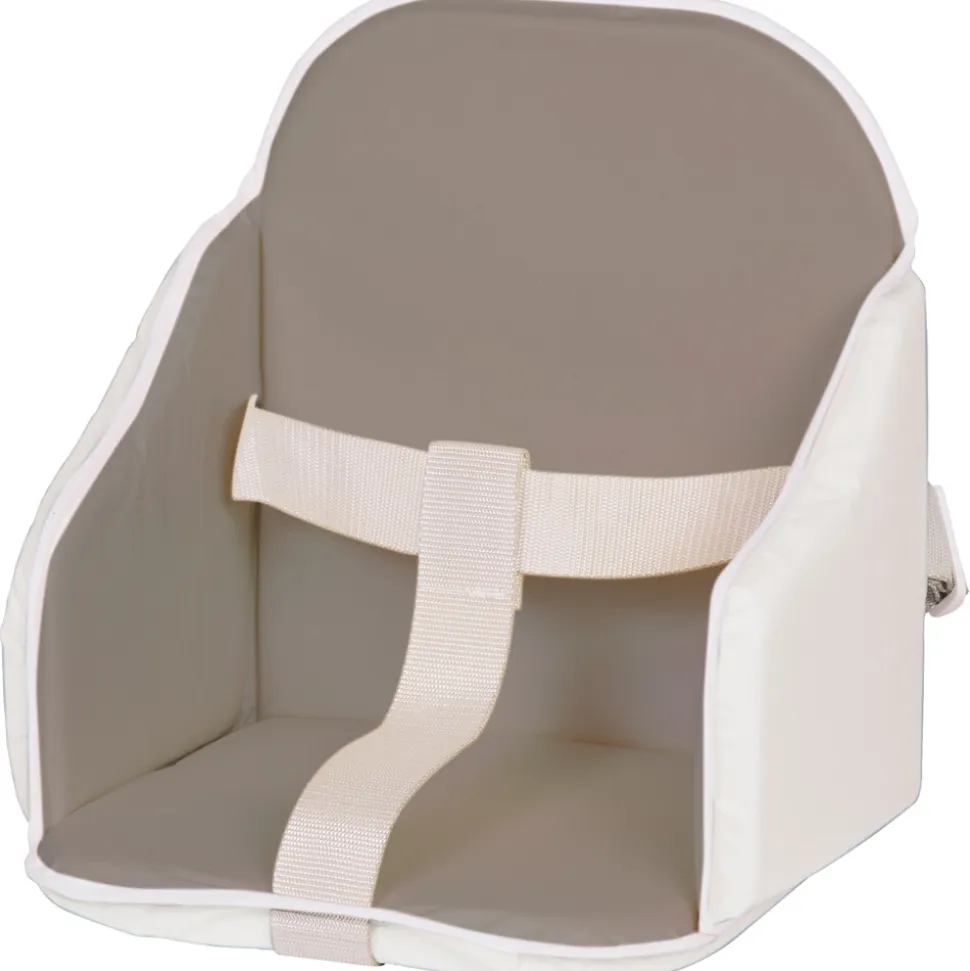 Coussin de chaise pvc gris/blanc