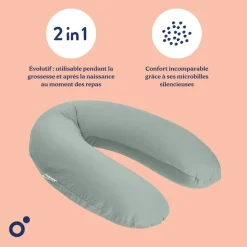 Coussin de maternité buddy allaitement tetra jersey green