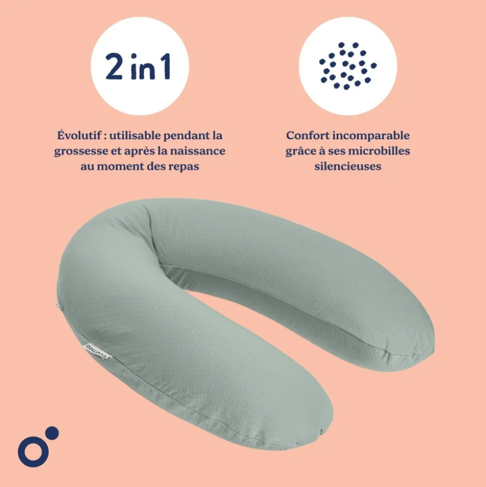 Coussin de maternité buddy allaitement tetra jersey green
