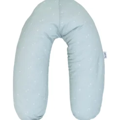 Coussin de maternité et d'allaitement jersey coton vert d'eau / etoiles