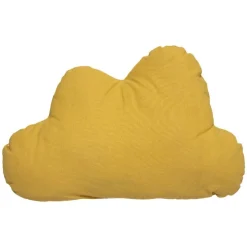 Coussin enfant oya nuage jaune moutarde