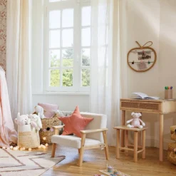 Coussin enfant oya étoile rose terracotta