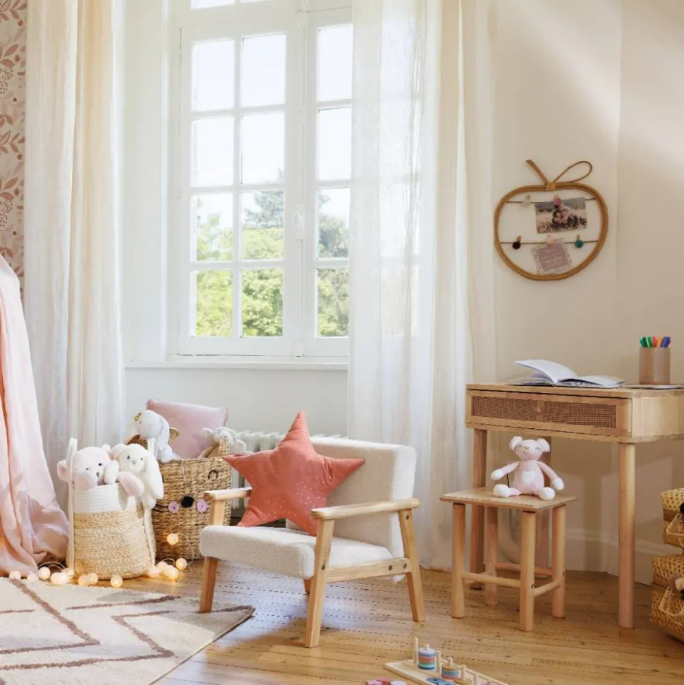 Coussin enfant oya étoile rose terracotta