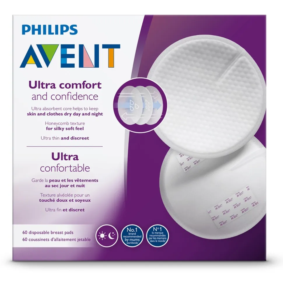 60 coussinets d'allaitement jetables jour et nuit