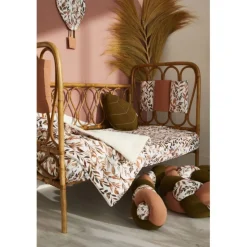 Coussin feuille caramel forest
