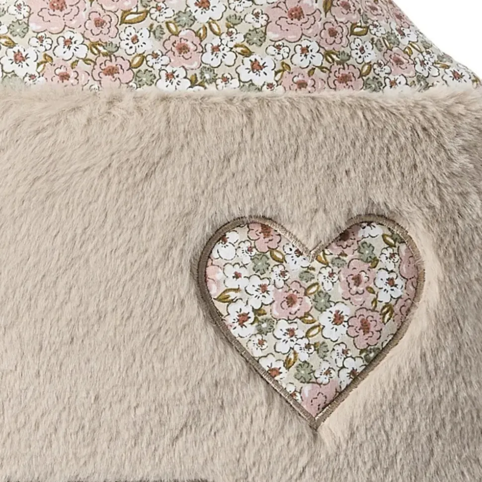 Coussin forme maison fausse fourrure liberty - afternoon tea