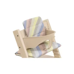 Coussin pour chaise haute tripp trapp rayures pastel