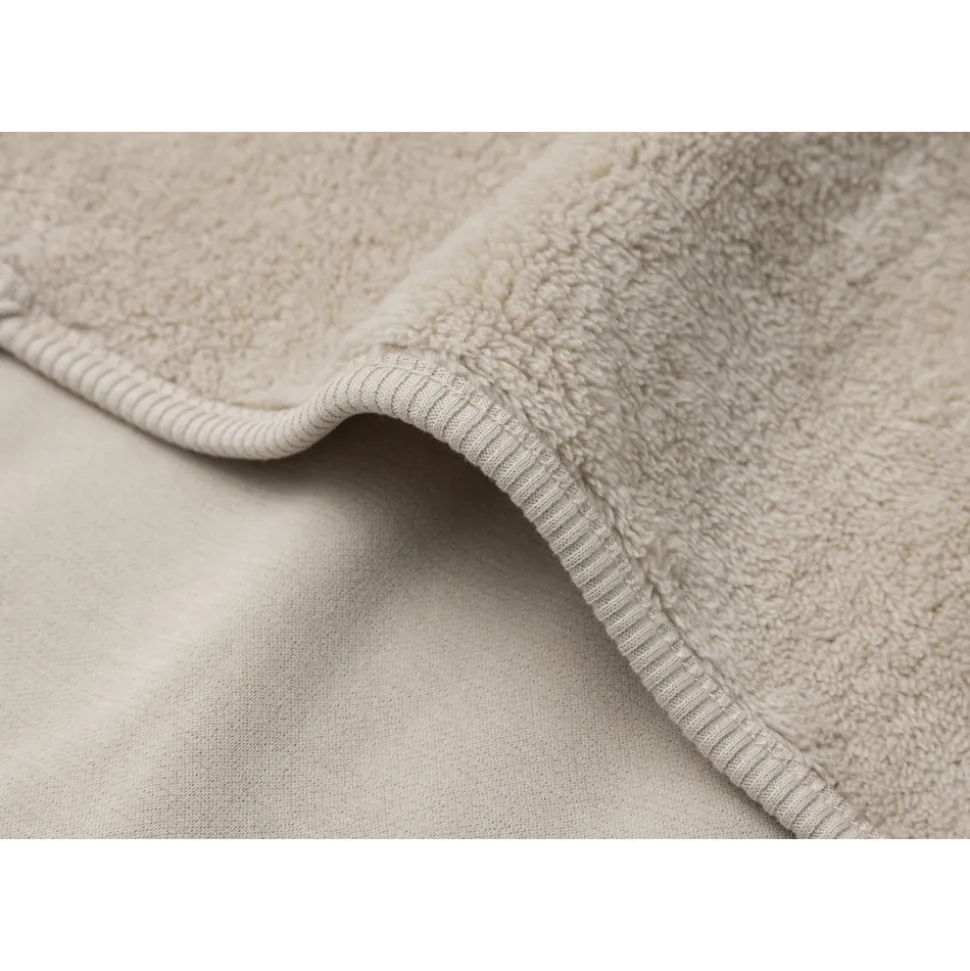 Couverture bébé chaude 75 x 100 cm basic jersey sherpa sand