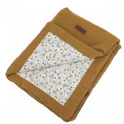 Couverture bébé double face 75x100 cm caramel