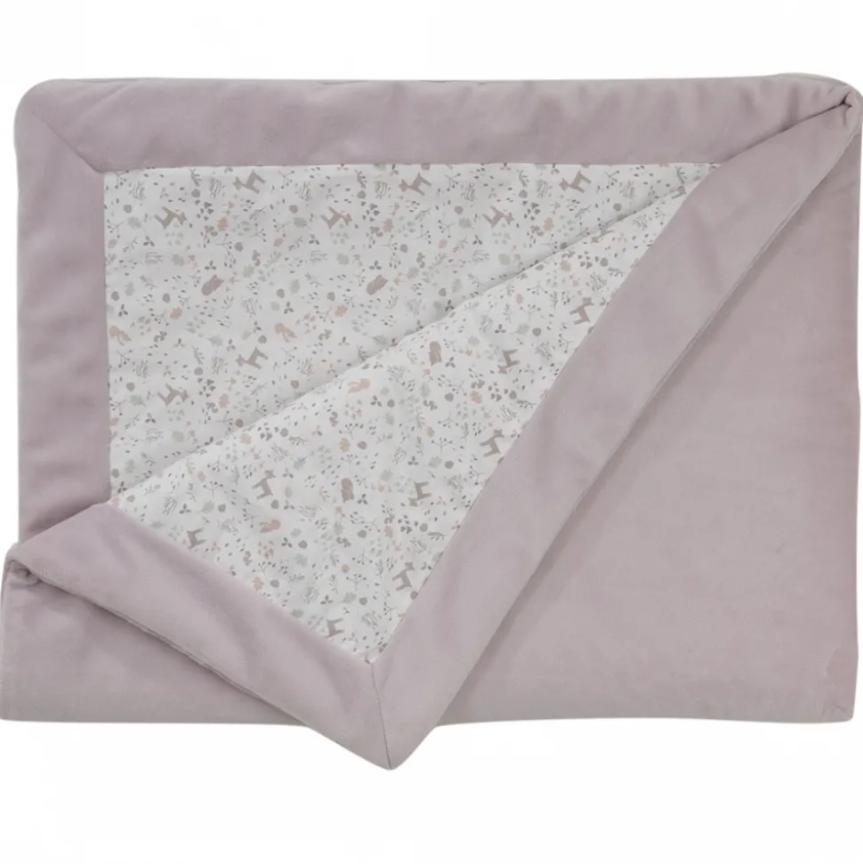 Couverture bébé double face 75x100 cm lilas