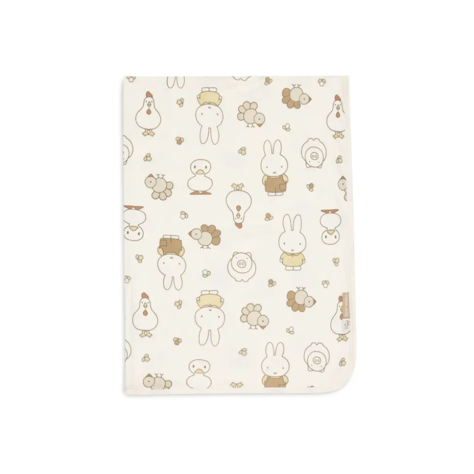 Couverture bébé jersey 75x100 cm miffy family farm