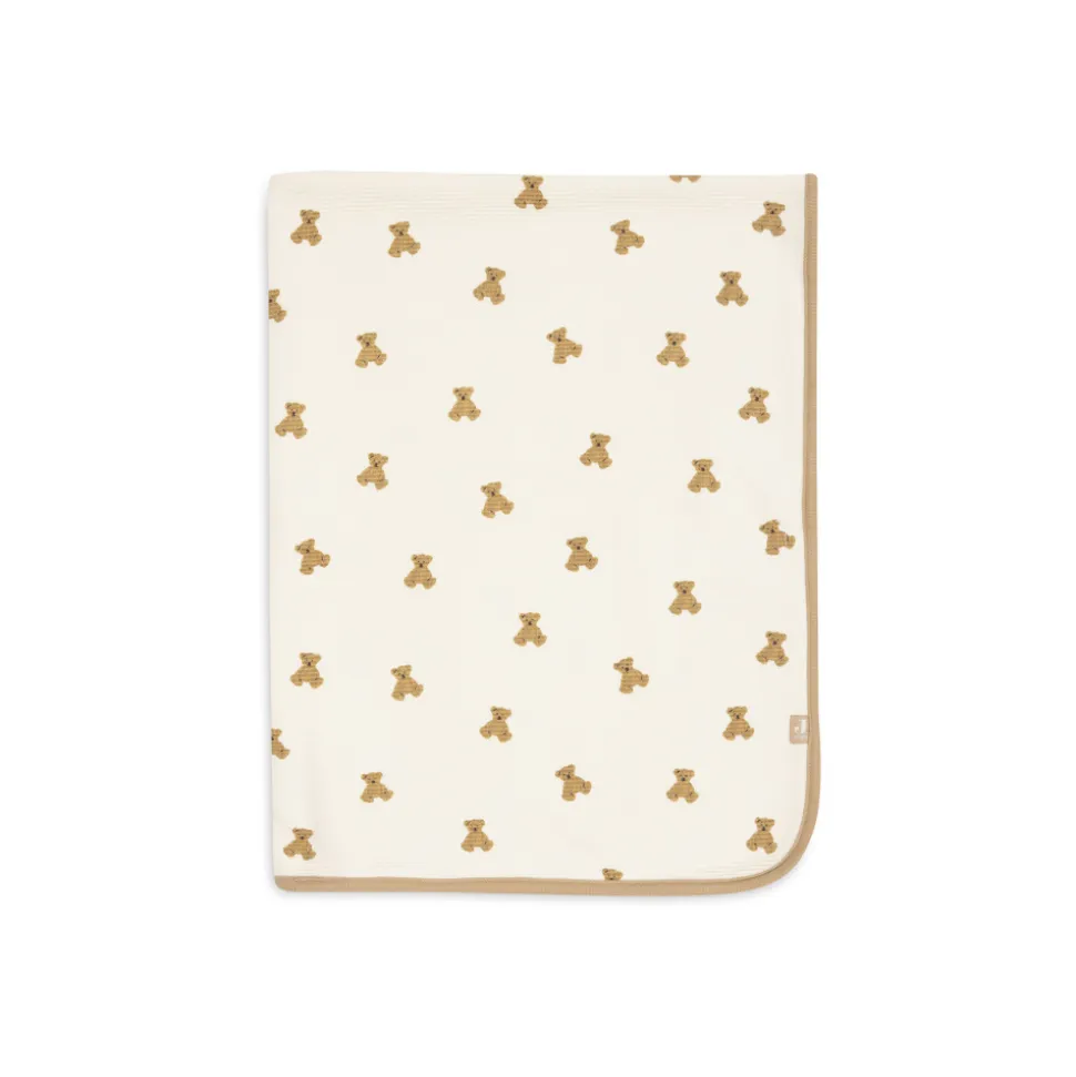 Couverture bébé little waffle 75x100 cm mini teddy bear