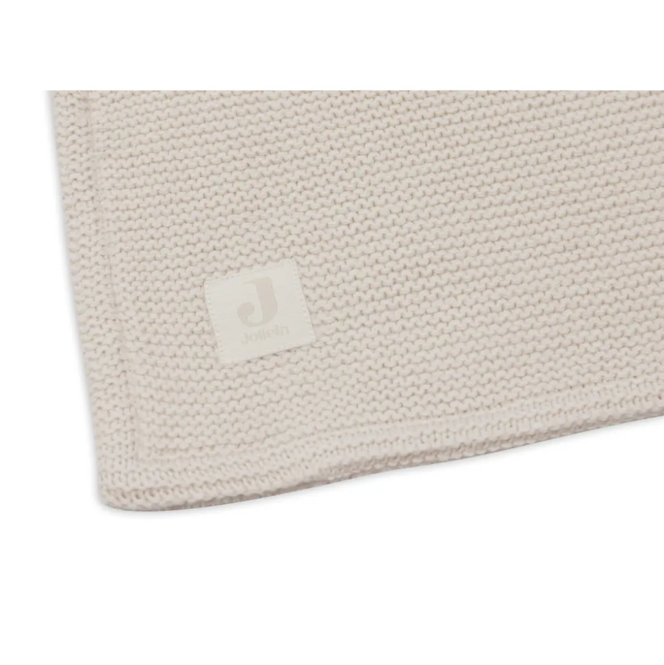 Couverture bébé tricot 100 x 150 cm basic knit velvet oatmeal