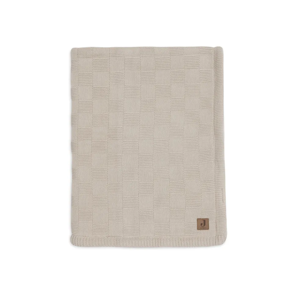 Couverture bébé tricot 75 x 100 cm box knit warm sand