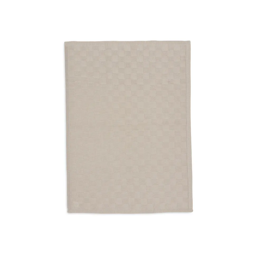 Couverture bébé tricot 100 x 150 cm box knit warm sand