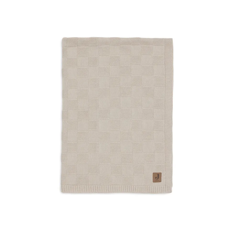 Couverture bébé tricot 100 x 150 cm box knit warm sand