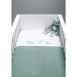Couverture bébé tricot 100 x 150 cm forest green