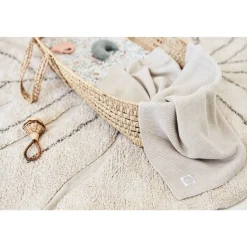 Couverture bébé tricot 75x100 cm nougat