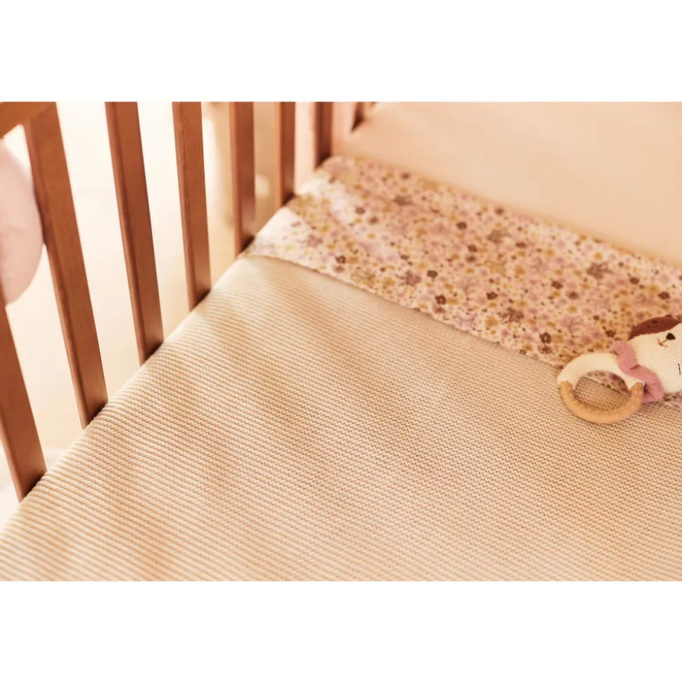 Couverture bébé tricot 100 x 150 cm oatmeal