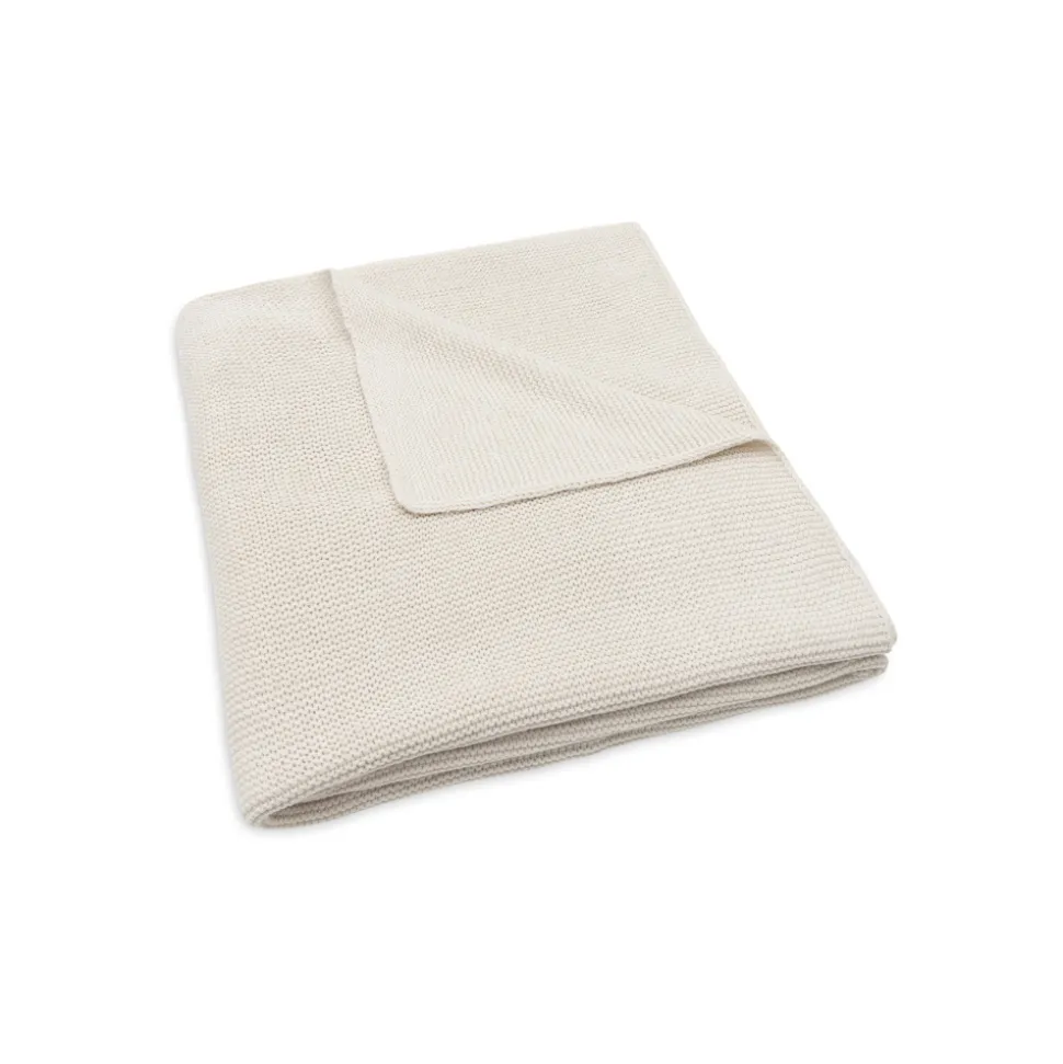 Couverture bébé tricot 100 x 150 cm oatmeal