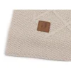 Couverture bébé 100x150 cm check knit oatmeal