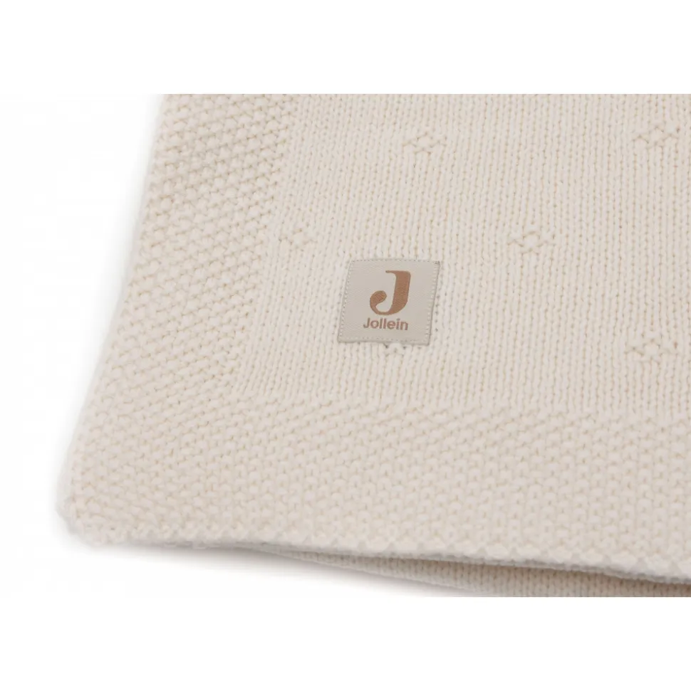 Couverture bébé 100x150 cm cosy knit ivoire