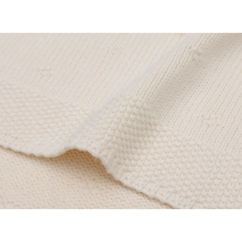 Couverture bébé 100x150 cm cosy knit ivoire