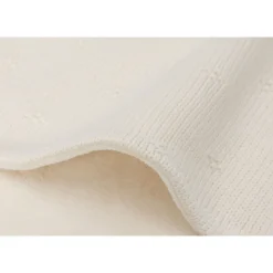 Couverture bébé 100x150 cm cosy knit velvet ivoire