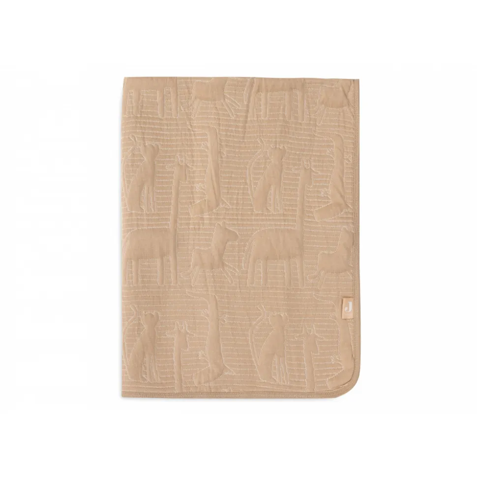 Couverture bébé 75x100 cm jungle jambo biscuit et oatmeal