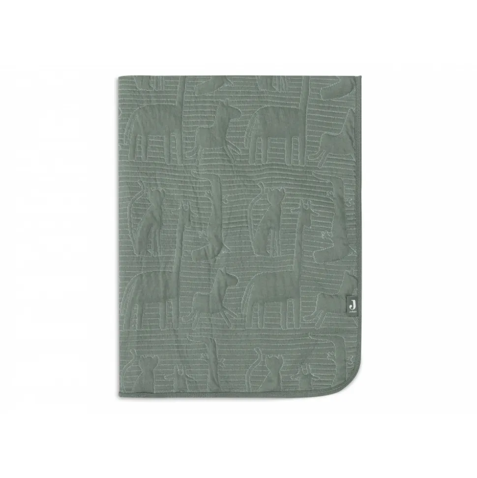 Couverture bébé 100x150 cm jungle jambo ash green et laurel