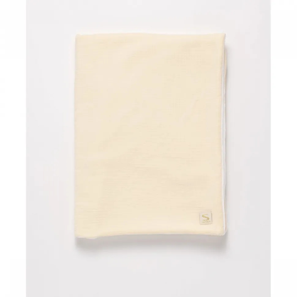 Couverture bébé 75 x 100 cm uni vanilla