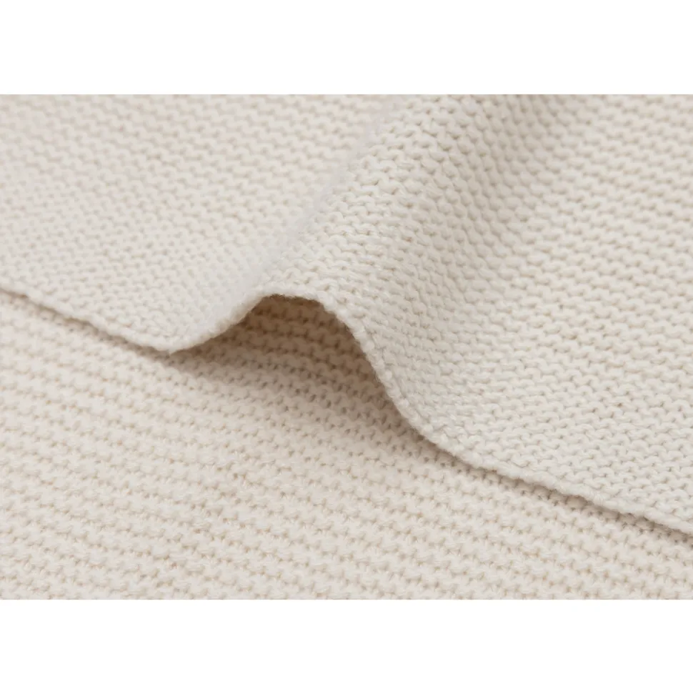 Couverture berceau 75 x 100 cm basic knit oatmeal