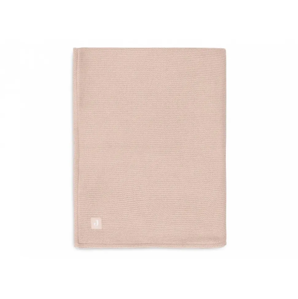 Couverture berceau 75 x 100 cm basic knit velvet rose