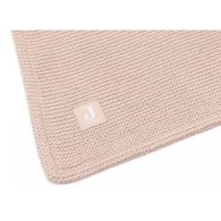 Couverture berceau 75 x 100 cm basic knit velvet rose