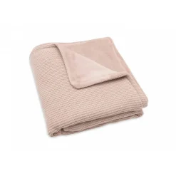 Couverture berceau 75 x 100 cm basic knit velvet rose
