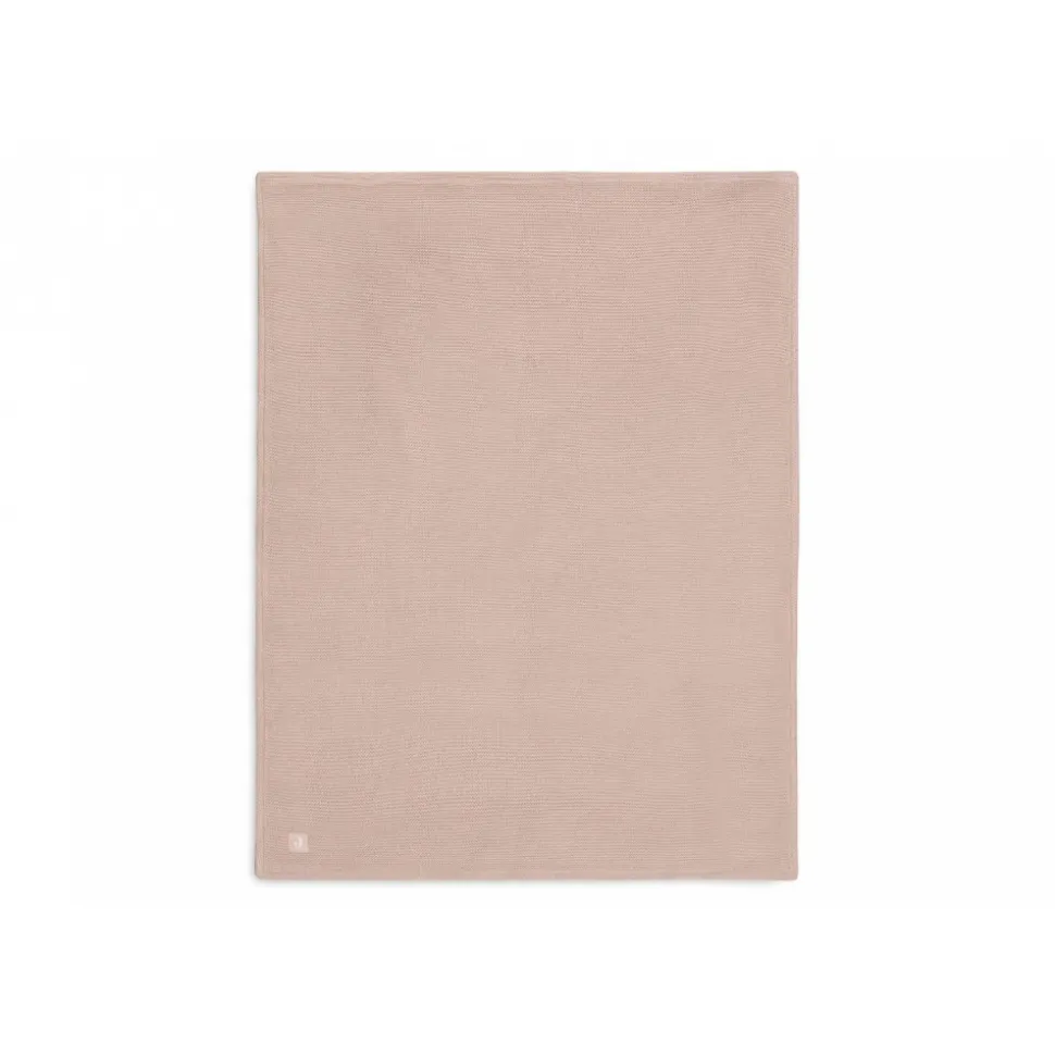 Couverture berceau 75 x 100 cm basic knit velvet rose