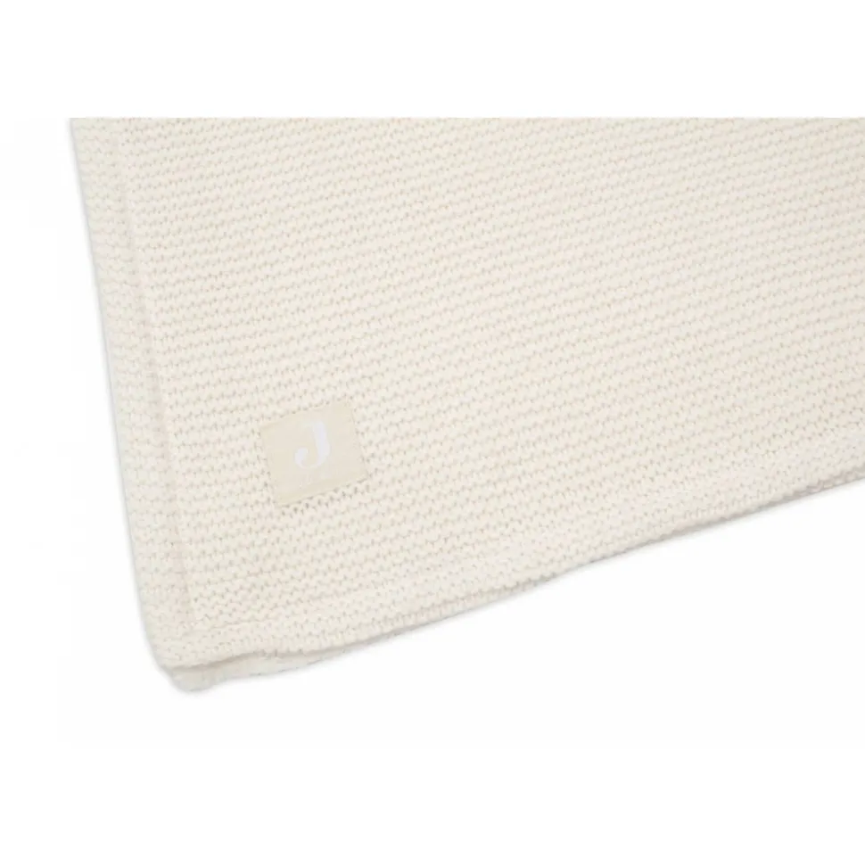 Couverture berceau 75 x 100 cm basic knit velvet ivoire