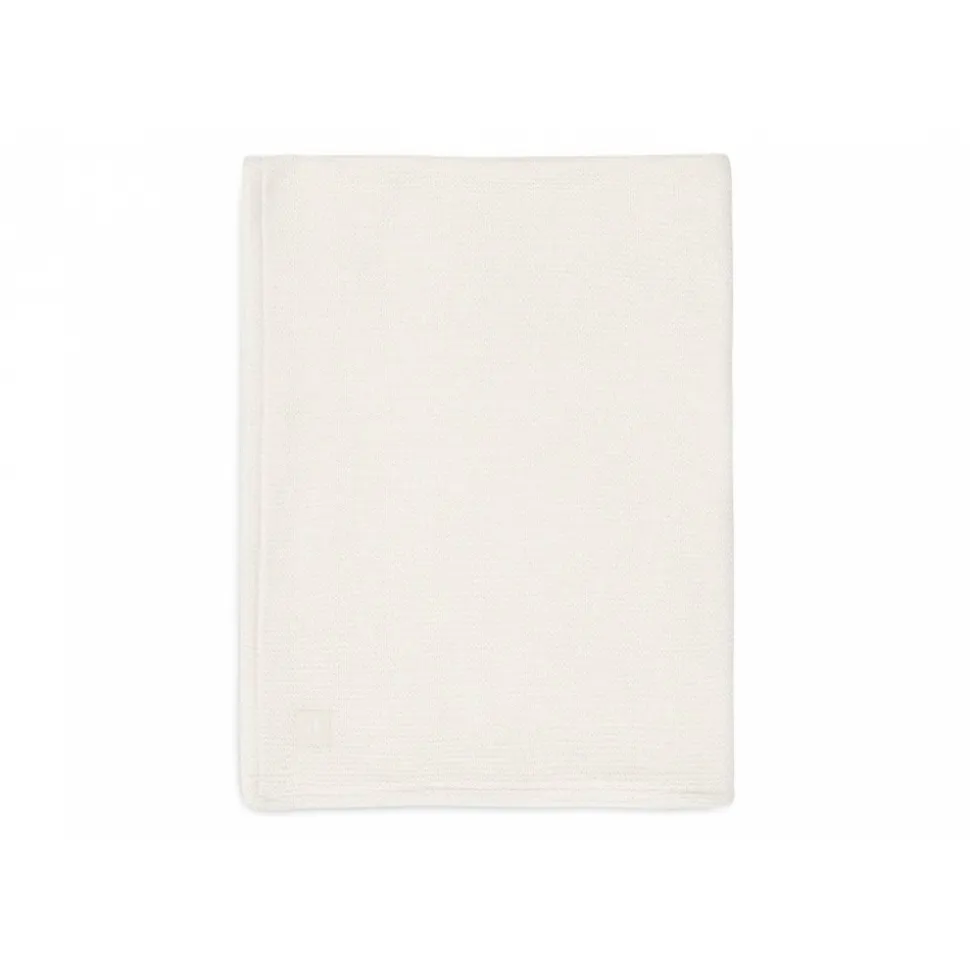 Couverture berceau 75 x 100 cm basic knit velvet ivoire