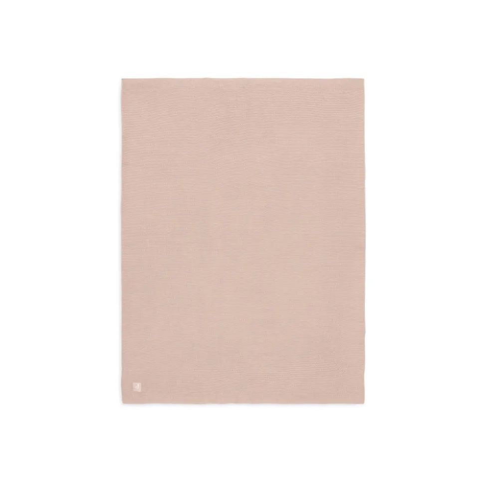 Couverture berceau 75 x 100 cm basic knit rose