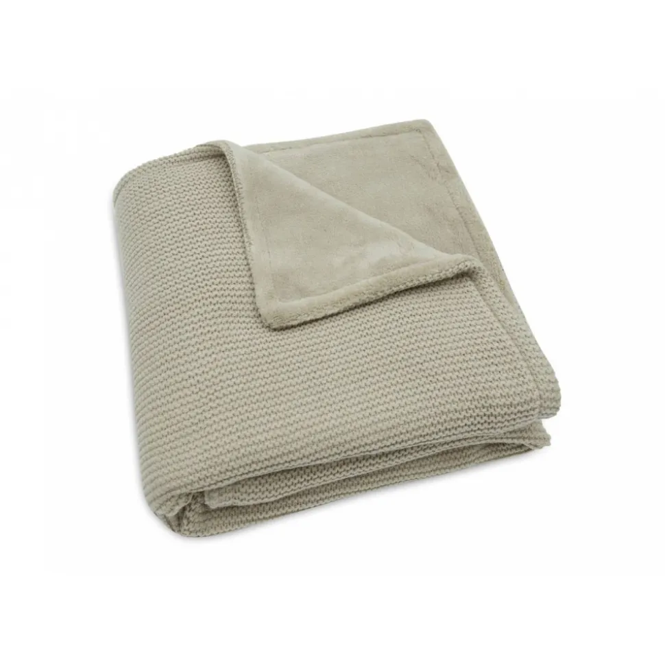 Couverture berceau 75 x 100 cm basic knit velvet olive