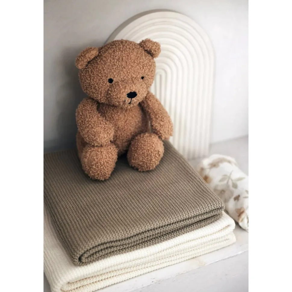 Couverture berceau 75 x 100 cm basic knit olive
