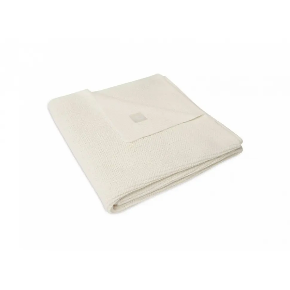 Couverture berceau 75 x 100 cm basic knit ivory